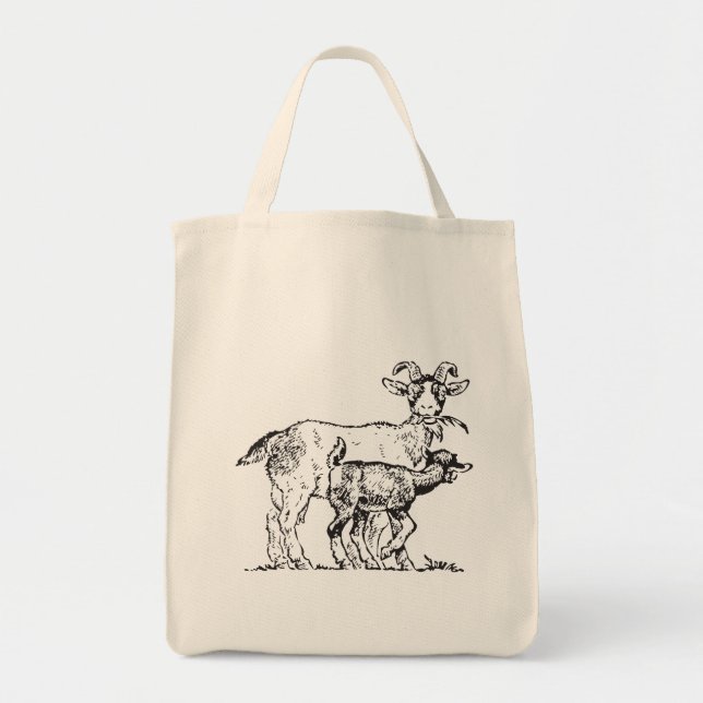 Goat and Kid Tote Bag (Front)