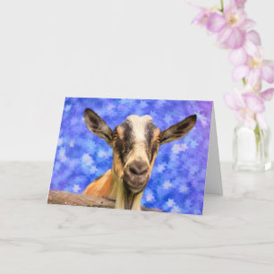 Goat And Stars Birthday Card