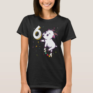 Goat Animal  6th Birthday Girl Boy B Day 6 Years O T-Shirt