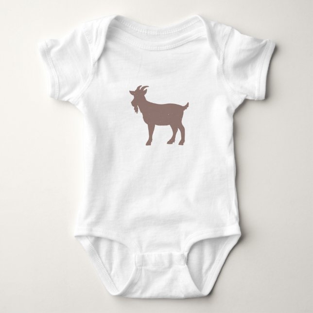Goat animal farm silhouette baby bodysuit (Front)