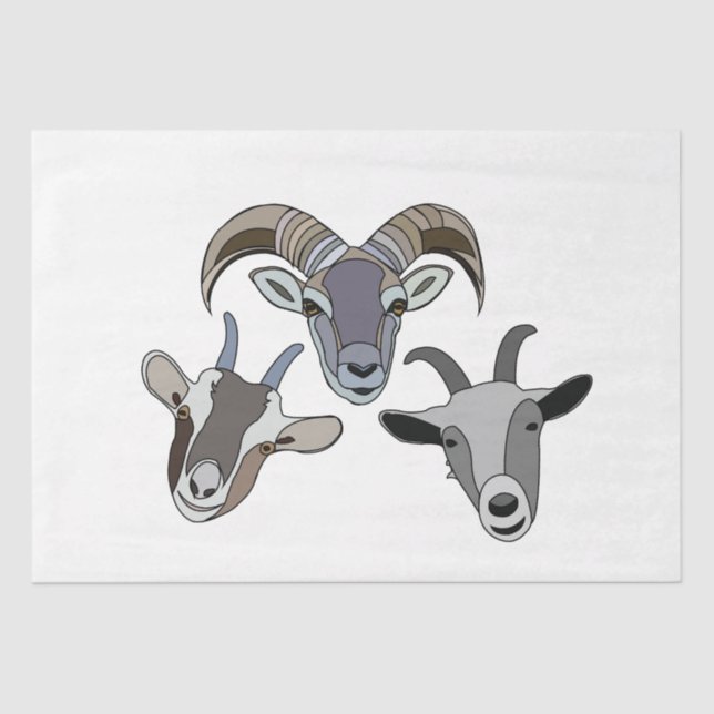 Goat Animal Funny Goat Tissue Paper (Front)