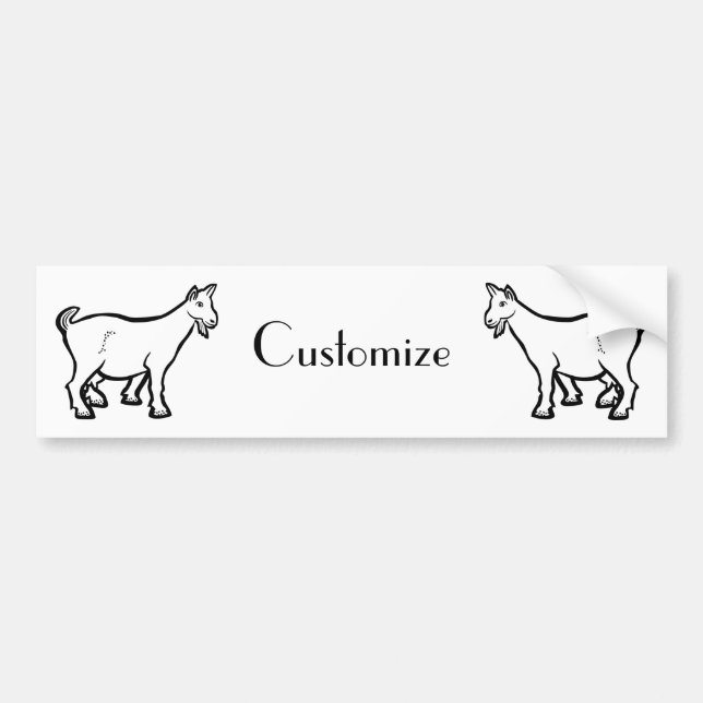 Goat Animal Thunder_Cove  Bumper Sticker (Front)