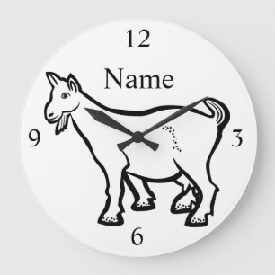 Goat Animal Thunder_Cove  Large Clock