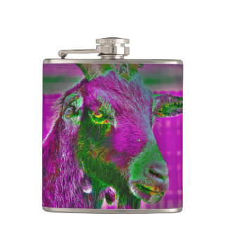 Goat Art Hip Flask