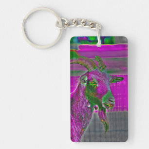 Goat Art Key Ring