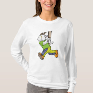Goat as Batsman with Cricket bat T-Shirt