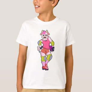 Goat as Inline Skater with Inline Skates T-Shirt