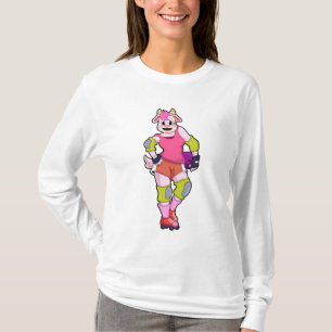 Goat as Inline Skater with Inline Skates T-Shirt