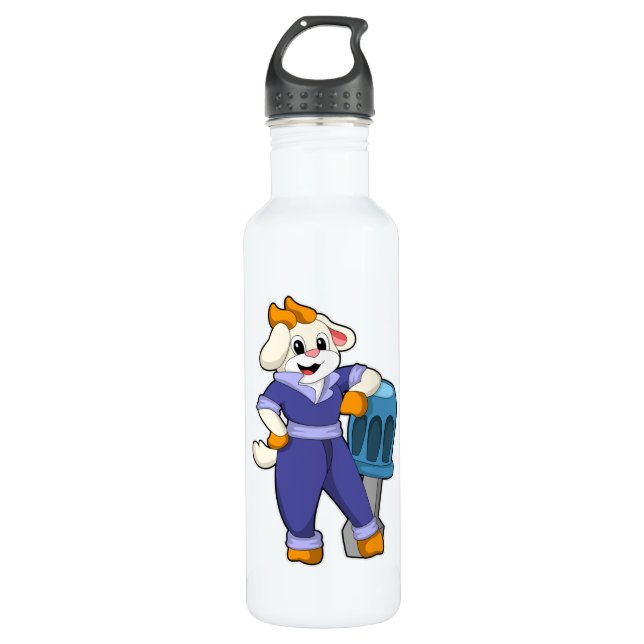 Goat as Mechanic with Screwdriver 710 Ml Water Bottle (Front)
