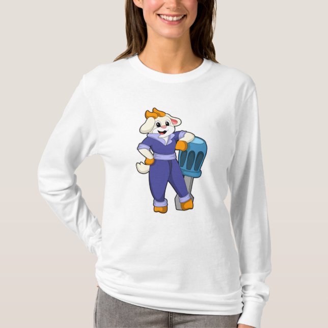 Goat as Mechanic with Screwdriver T-Shirt (Front)