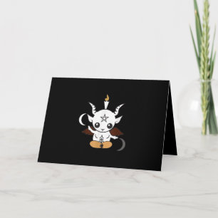 Goat Baphomet Halloween Gift Holiday Card