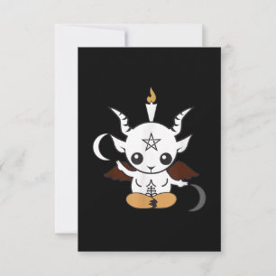 Goat Baphomet Halloween Gift RSVP Card