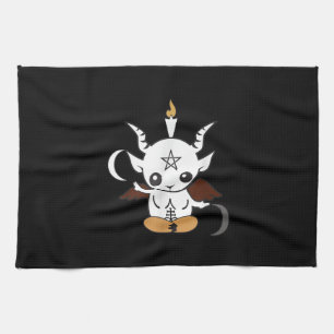 Goat Baphomet Halloween Gift Tea Towel