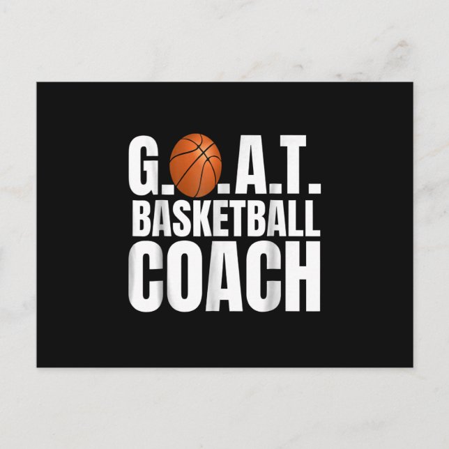 Goat Basketball Coach Gift Announcement Postcard (Front)
