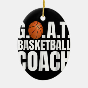 Goat Basketball Coach Gift Ceramic Tree Decoration