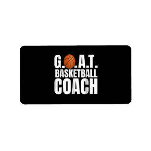 Goat Basketball Coach Gift Label