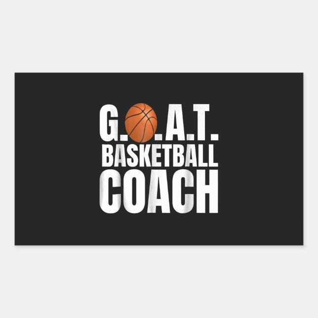 Goat Basketball Coach Gift Rectangular Sticker (Front)