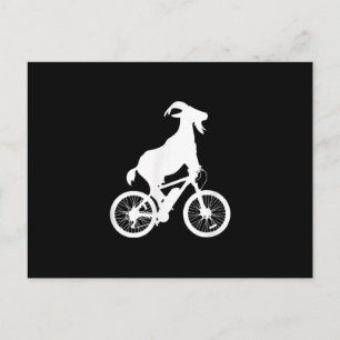 Goat Bicycle Rider Funny Goat Lover Graphic Announcement Postcard