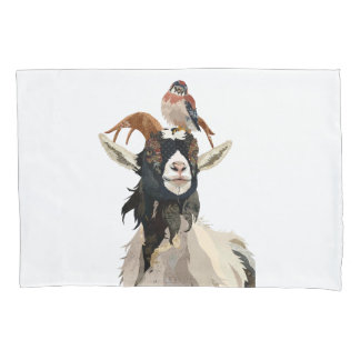 GOAT & BIRD PILLOWCASE