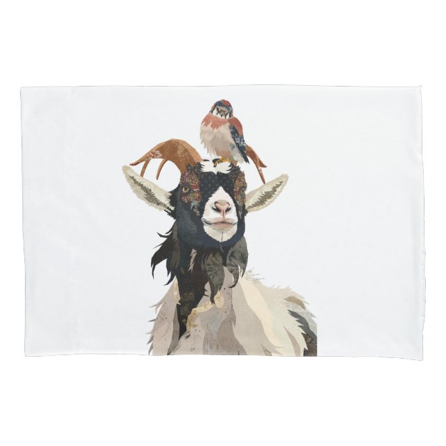 GOAT & BIRD PILLOWCASE (Front)