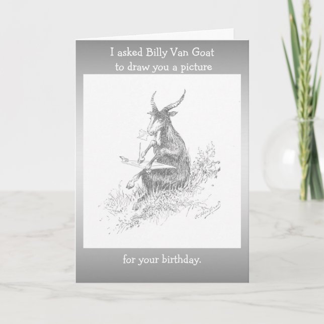 Goat Birthday Card (Front)