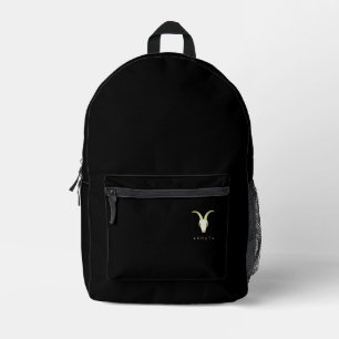 GOAT Black Printed Backpack