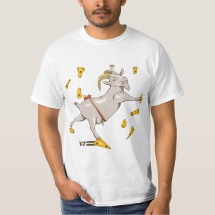 Goat bouldering on climbing wall T-Shirt