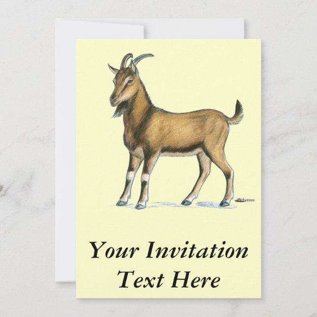 Goat:  Brown Invitation (Front)