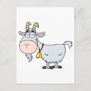 Goat Cartoon Character Postcard