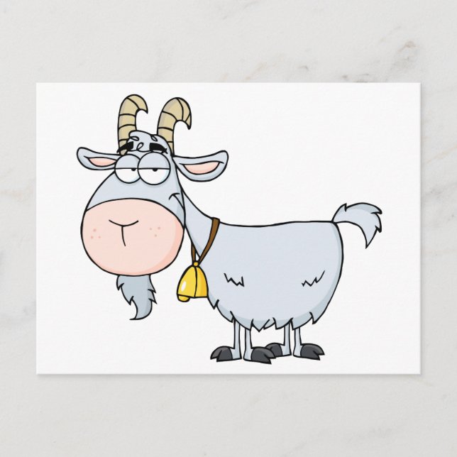 Goat Cartoon Character Postcard (Front)