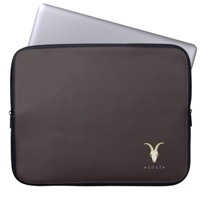 Goat Charcoal Gray Laptop Sleeve (Front)