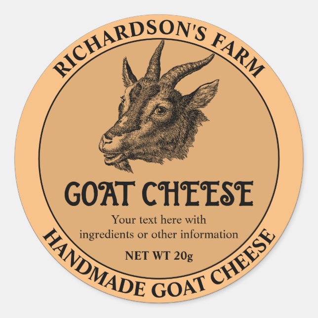 Goat Cheese Custom Products Sticker (Front)