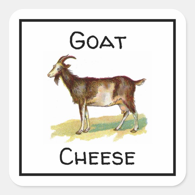 Goat Cheese Square Sticker (Front)