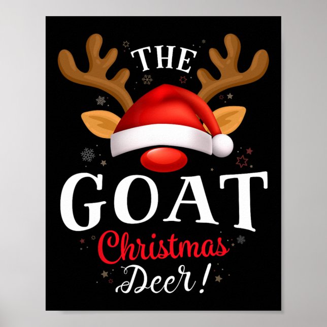 Goat Christmas Deer Pjs Xmas Family Matching  Poster (Front)