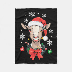 Goat Christmas Fleece Blanket