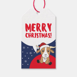 Goat Christmas Goats Winter Animals Gift Tags