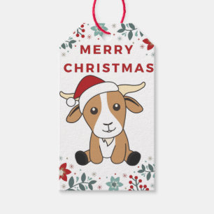 Goat Christmas Goats Winter Animals Gift Tags