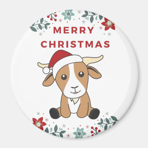 Goat Christmas Goats Winter Animals Magnet