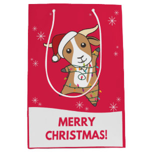 Goat Christmas Goats Winter Animals Medium Gift Ba Medium Gift Bag