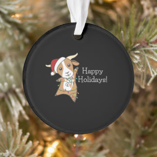 Goat Christmas Goats Winter Animals Ornament