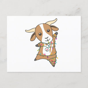 Goat Christmas Goats Winter Animals Postcard