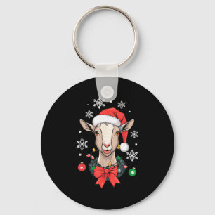 Goat Christmas Key Ring
