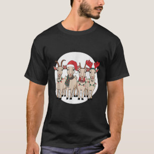 Goat Christmas Light Funny Farmer Farm Animals Lov T-Shirt