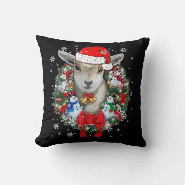 Goat Christmas Ornament Cushion (Front)