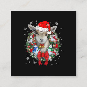 Goat Christmas Ornament Decoration Gift X-mas Square Business Card