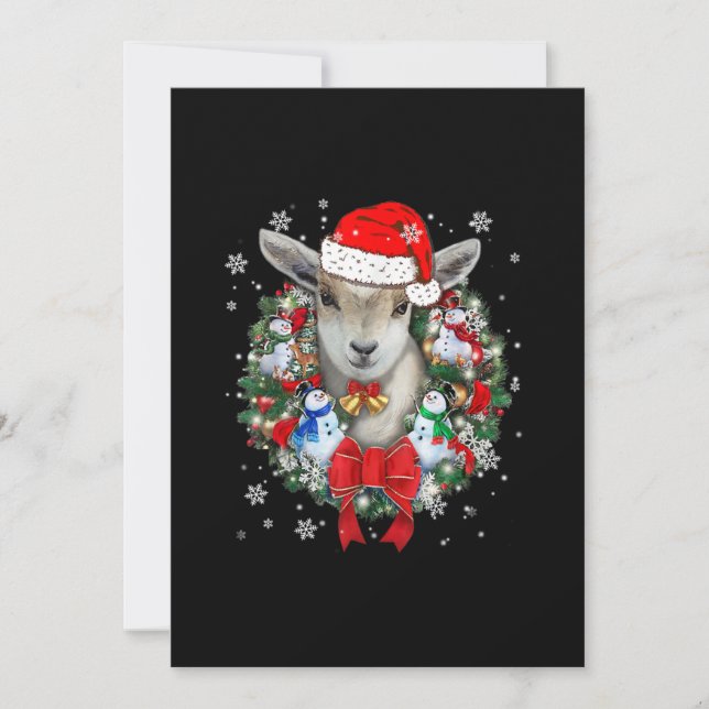 Goat Christmas Ornament Decoration Gift Xmas Gift Holiday Card (Front)