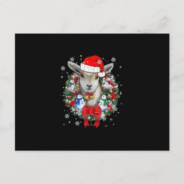 Goat Christmas Ornament Decoration Gift Xmas Gift Holiday Postcard (Front)