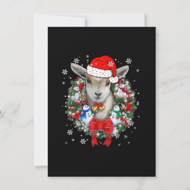 Goat Christmas Ornament Decoration Gift Xmas Gift Invitation (Front)