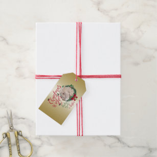 GOAT   Christmas Wishes Baby Goat Kisses Angora Gift Tags