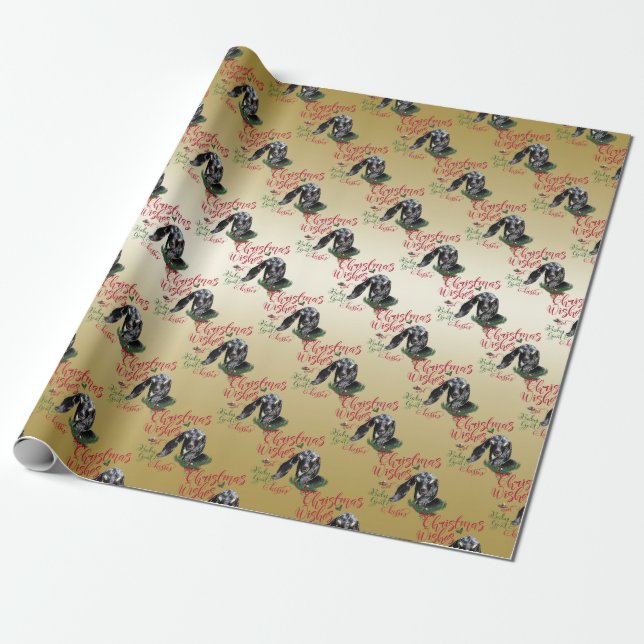 GOAT | Christmas Wishes Baby Goat Kisses Nubian 2 Wrapping Paper (Unrolled)